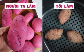 Háo hức làm bánh mì thanh long theo cách trên mạng nhưng kết quả khác hoàn toàn khiến cô gái phải lập tức "cầu cứu" cư dân mạng