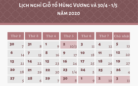 Giỗ Tổ Hùng Vương và dịp 30/4 - 1/5 năm nay được nghỉ mấy ngày?