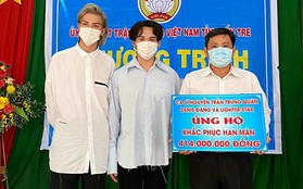 Trung Quân và Denis Đặng trao tặng 414 triệu giúp bà con miền Tây vượt hạn mặn, dự sẽ góp đợt 2 với số tiền khủng