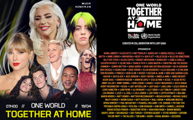 Đặt báo thức để đón xem buổi livestream lớn nhất lịch sử "One World: Together At Home" với sự tham dự của các ngôi sao đình đám nhất thế giới!