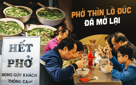 Phở Thìn Lò Đúc mở lại: 6h sáng đã có khách ghé ăn, chưa đến bữa trưa đã phải treo biển "hết phở"