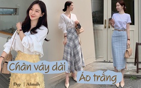 10 cách diện chân váy + áo trắng giúp nàng công sở xinh tươi trendy nguyên hè