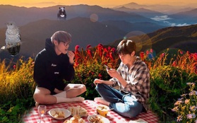 Hai nam idol nhà SM tự tổ chức picnic tại nhà vì dịch không được ra ngoài, fan “động lòng” giúp cho đi khắp thế gian luôn!