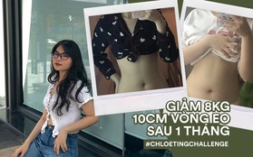 Theo bài tập giảm cân trong 2 tuần của Chloe Ting, cô gái Sài Thành đánh bay 8kg cùng 10cm vòng eo chỉ sau hơn 1 tháng