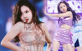 Hiếm lắm mới có dịp netizen Việt - Hàn đồng lòng, tất cả là vì Nayeon (Twice) toàn bị stylist "dí" cho đồ ngắn cũn