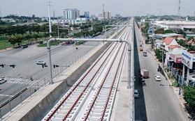 Cận cảnh nhà ga Suối Tiên của tuyến Metro số 1 đang gấp rút hoàn thiện để đón đoàn tàu đầu tiên về chạy thử nghiệm