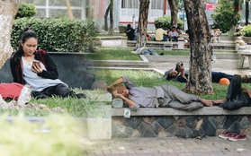 Trời nóng hừng hực 37 độ C, người Sài Gòn ra công viên nằm ngủ la liệt