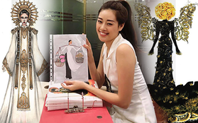 Hé lộ loạt mẫu Quốc phục cho Khánh Vân: Nhiều mẫu độc đáo, có thiết kế gây tranh cãi vì “mượn” na ná bộ của Phạm Hương?