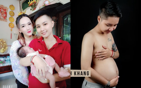 "Người đàn ông chuyển giới mang thai đầu tiên ở Việt Nam" hạnh phúc khoe ảnh đầy tháng con gái