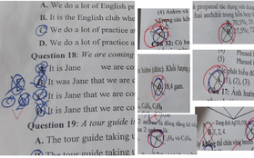 Học trò "thiếu nghị lực" nhất năm: Khoanh tới khoanh lui trắc nghiệm vẫn sai trật lất!