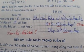 Yêu cầu tính số kẹo, học trò tính đúng 18-5=13 nhưng vẫn bị gạch bỏ: Dân mạng chỉ ra lỗi sai kinh điển của giáo viên