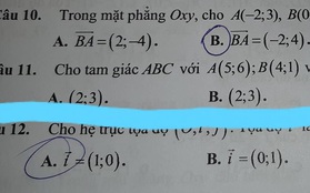 Cho các câu trả lời trong đề trắc nghiệm y chang nhau, học sinh bị giáo viên cho ăn "một cú lừa" mà chẳng hề hay biết