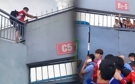 Sân Hà Tĩnh "thất thủ" vì Công Phượng và đồng đội: Cổ động viên "bao vây" tứ phía, thành viên CLB TP HCM sốt ruột trèo tường