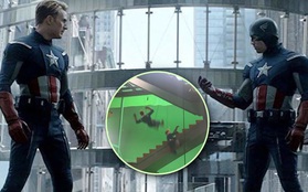 Thót tim clip hậu trường ENDGAME mới tiết lộ màn "té lầu" suýt vỡ đầu của Captain America