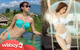 Sun HT diện bộ bikini hot nhất hè này để khoe vòng 1 "mới tinh", dù đụng hàng Ngọc Trinh cũng khó mà lép vế