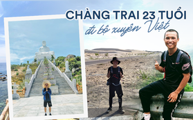 Chàng trai 23 tuổi đi bộ từ Nam ra Bắc trong 45 ngày, xin ăn và làm thuê dọc đường vẫn kêu gọi được tiền ủng hộ trẻ em nghèo