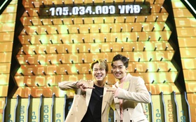 Đánh mất gần 700 triệu, Duy Khánh - Cris Phan vẫn thắng 105 triệu đồng tại gameshow