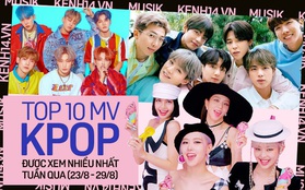 10 MV Kpop được xem nhiều nhất tuần: Loạt sản phẩm của BTS và BLACKPINK xuất hiện xen kẽ nhau chiếm hết vị trí cao, ai dẫn đầu?