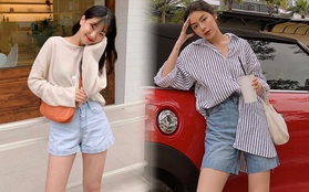 Sắm shorts jeans năng động phối kiểu gì cũng xinh, diện đi chơi vừa thoải mái vừa trendy