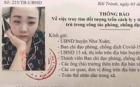 Nữ công dân sinh năm 1993 trốn cách ly y tế