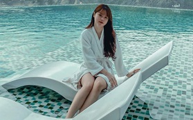Bạn gái Quang Hải diện áo tắm khoe chân dài bên bể bơi, có động thái "dằn mặt" anti-fan hay soi việc mặc bikini