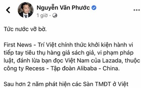 Nóng: Nhà sách Việt Nam First News chính thức khởi kiện sàn TMĐT Lazada