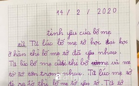 Bảo con viết về chủ đề tình yêu nhân Ngày Valentine, con gái học lớp 1 tả khiến mẹ cười té ghế: "Bố mẹ tớ quát nhau tung cả nóc nhà"