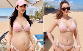 Mẹ bỉm sữa nào cũng phải trầm trồ khi Diệp Lâm Anh diện bikini cũ: Lại dáng xuất sắc, đường cong đâu ra đó chỉ 4 tháng sau sinh