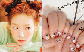 Taeyeon "bánh bèo" quá thể khi toàn làm nail kiểu dễ thương, xinh yêu hết mức