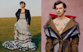 Harry Styles gây tranh cãi vì cởi trần mặc váy xòe, đầm dạ hội lên tạp chí, netizen choáng hơn khi "đào" lại bộ ảnh ba lê