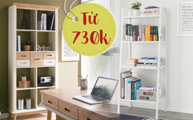 Bỏ ra từ 730k là sắm được kệ sách sang xịn "tây tây" lên đời phòng ốc