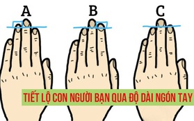 Quiz: Ngón tay của bạn trông như thế nào? Những đặc điểm dễ thấy giúp hiểu rõ tính cách người khác thông qua độ dài ngón tay