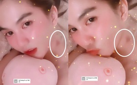 Ngọc Trinh gây sốc khi “nhá hàng” ảnh bán nude trên giường, vô tình để lộ “dấu yêu” rõ mồn một trên cổ