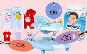 Sale 12/12 sắm đồ cho bé rẻ lắm, từ 35K đã mua được rồi!