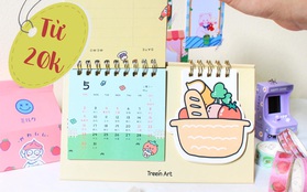 Sắm lịch 2021 xinh xắn cute, kiểu gì cũng có chỉ từ 20k