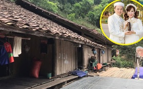 Căn nhà sàn đơn sơ của bố mẹ chồng cô dâu Thu Sao ở quê nhà