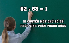 Câu hỏi tuyển dụng "cân não" bậc nhất của Apple: "62-63=1", chỉ di chuyển một chữ số, hãy làm phép tính trên trở thành đúng