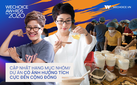 Hạng mục Nhóm/Dự án có ảnh hưởng tích cực đến cộng đồng: Hơn 80 đề cử được độc giả gửi về WeChoice; nhóm Yêu Bếp tạm dẫn đầu với số lượt cùng đề cử “khủng”