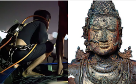 Mò mẫm đáy "sông vàng", ngư dân phát hiện bức tượng Phật nạm ngọc trị giá chục tỷ đồng, mở đường tìm về quá khứ vương triều bí ẩn nhất thế giới