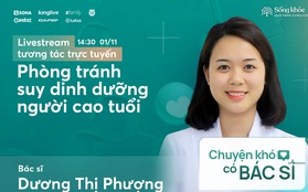 Mời độc giả đặt câu hỏi cho livestream "PHÒNG TRÁNH SUY DINH DƯỠNG NGƯỜI CAO TUỔI"