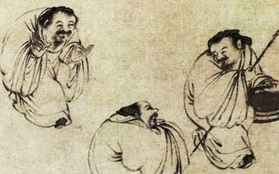 Phóng to 3 lần bức tranh kỳ lạ vẽ 3 ông lão trong Bảo tàng Cố cung, chuyên gia thốt lên: Ai xem cũng phải chột dạ!