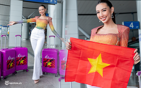 Thuỳ Tiên nổi bần bật chính thức lên đường tham dự Miss Grand 2021: Tiểu Vy đến tiếp sức, số lượng vali gây bất ngờ!