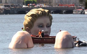 Bức tượng người đẹp "tắm tiên" giữa hồ, trưng bày 10 ngày thì chính quyền yêu cầu tháo dỡ