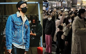 Mấy năm mới đi sự kiện, "ông hoàng Kpop" G-Dragon đi bán giày thôi mà khiến cả khu phố Hàn tắc nghẽn, chật ních người náo loạn