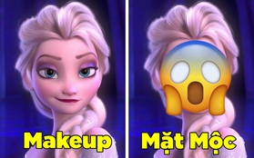 Choáng váng nhan sắc dàn mỹ nhân Disney khi phải để mặt mộc: Elsa nhìn "nhạt nhoà" vậy còn đỡ hơn Mulan quá nhiều!