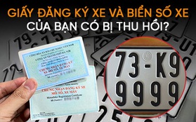 Kiểm tra nhanh giấy đăng ký xe và biển số xe của bạn có thuộc diện sắp bị thu hồi hay không?