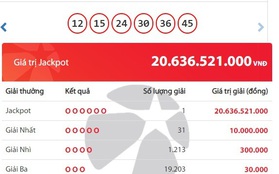 "Ẵm" hơn 20 tỷ đồng, một người ở Yên Bái vừa trở thành tỷ phú Vietlott