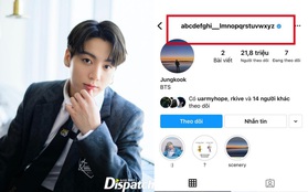 Jungkook (BTS) tạo trend bùng nổ MXH với màn đặt tên Instagram bằng "bảng chữ cái" của chính mình