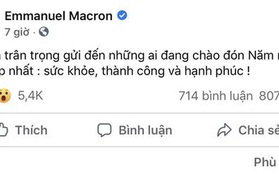 Thông điệp chúc Tết bằng tiếng Việt của Tổng thống Pháp nhận “bão like”