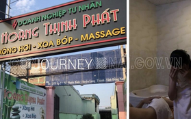 Bắt quả tang 2 cô gái khỏa thân kích dục cho quý ông trong phòng "VIP" của tiệm massage